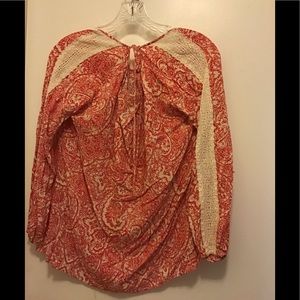 Pink and white long sleeved top